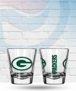 Logo Brands Green Bay Packers 2 Pack Shot Glass Set Drinkware