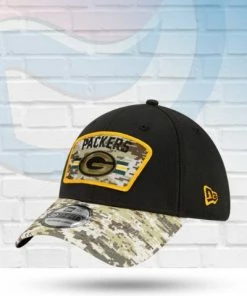 New Era Green Bay Packers 2021 Salute To Service 39THIRTY Flex Hat