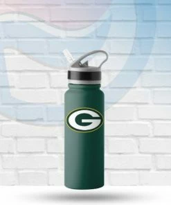 Logo Brands Green Bay Packers 25oz Game Day Stainless Fliptop Bottle