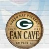 WinCraft Wall Signs Green Bay Packers Fan Cave Round Wooden Sign 14"