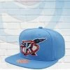 Mitchell & Ness Hats Houston Rockets Mitchell And Ness Light Blue HWC Core Basic Snapback Hat