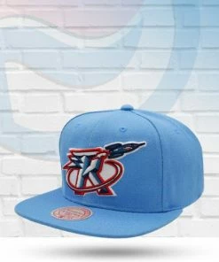 Mitchell & Ness Hats Houston Rockets Mitchell And Ness Light Blue HWC Core Basic Snapback Hat