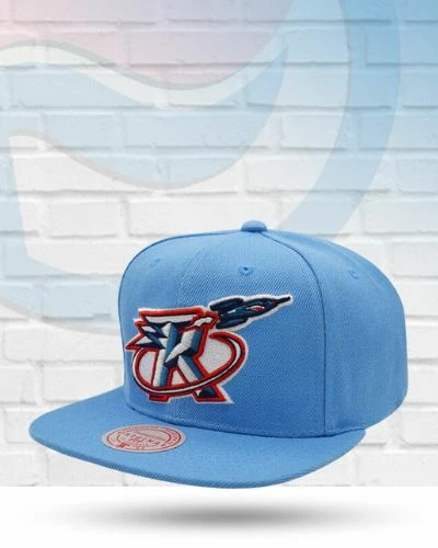 Mitchell & Ness Hats Houston Rockets Mitchell And Ness Light Blue HWC Core Basic Snapback Hat 1 Mitchell & Ness Hats Houston Rockets Mitchell And Ness Light Blue HWC Core Basic Snapback Hat