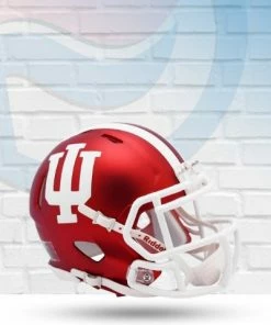 Score Here Indiana Hoosiers Anodized Crimson Speed Riddell Mini Football Helmet