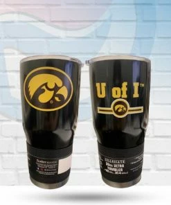 Logo Brands Iowa Hawkeyes 30oz Letterman Stainless Tumbler