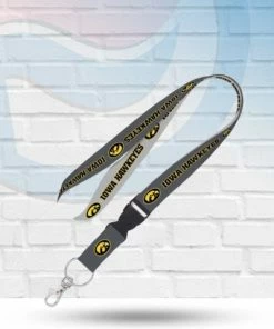 WinCraft Lanyards Iowa Hawkeyes Gray Lanyard With Detachable Buckle