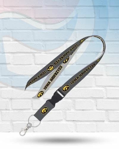 WinCraft Lanyards Iowa Hawkeyes Gray Lanyard With Detachable Buckle 1 WinCraft Lanyards Iowa Hawkeyes Gray Lanyard With Detachable Buckle
