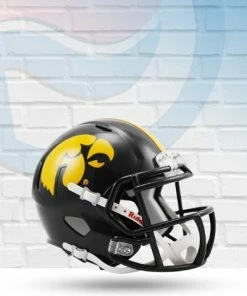 Score Here Iowa Hawkeyes Speed Riddell Mini Football Helmet Collectibles
