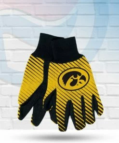 WinCraft Iowa Hawkeyes Two Tone Striped Utility Gloves Accessories