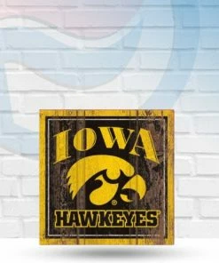 WinCraft Iowa Hawkeyes Wooden Magnet 3" X 3"