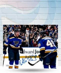 Fan Cave Sports Ivan Barbashev And Pavel Buchnevich St Louis Blues Dual Autographed Goal Celebration Photo - JSA Autographed Memorabilia