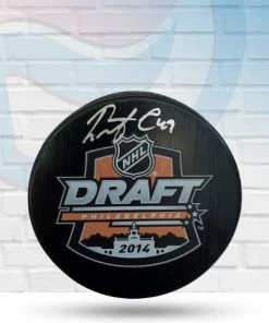 Fan Cave Sports Ivan Barbashev St Louis Blues Autographed 2014 NHL Draft Puck - COA Autographed Memorabilia