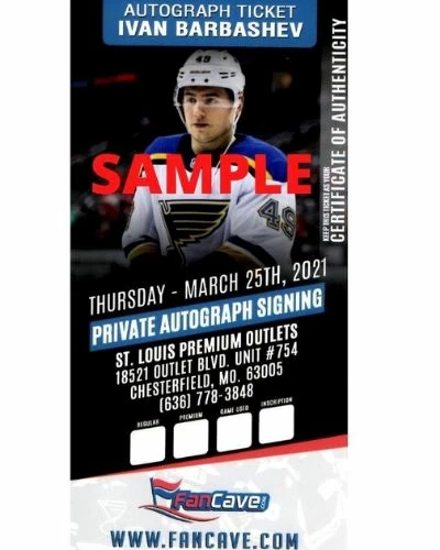 Fan Cave Sports Ivan Barbashev St Louis Blues Autographed 2014 NHL Draft Puck - COA Autographed Memorabilia 3 Fan Cave Sports Ivan Barbashev St Louis Blues Autographed 2014 NHL Draft Puck - COA Autographed Memorabilia
