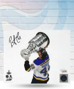 Fan Cave Sports Ivan Barbashev St Louis Blues Autographed Cup Raising Photo - COA