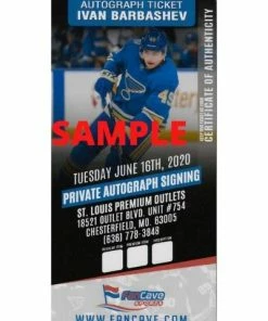 Fan Cave Sports Autographed Memorabilia Ivan Barbashev St Louis Blues Autographed Logo Puck - COA