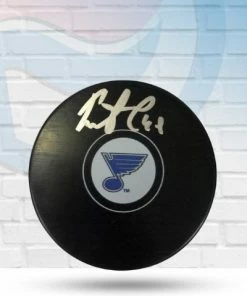 Fan Cave Sports Autographed Memorabilia Ivan Barbashev St Louis Blues Autographed Logo Puck - COA