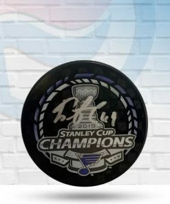 Fan Cave Sports Ivan Barbashev St Louis Blues Autographed Stanley Cup Champions Logo Puck - JSA