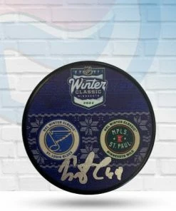 Fan Cave Sports Ivan Barbashev St Louis Blues Autographed Winter Classic Dueling Logo Puck - JSA Autographed Memorabilia