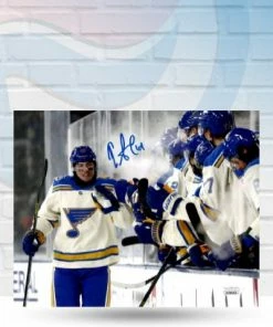 Fan Cave Sports Ivan Barbashev St Louis Blues Autographed Winter Classic Fist Bump Photo - JSA Autographed Memorabilia