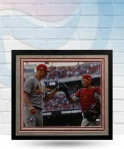 Fan Cave Sports Jack Flaherty And Yadier Molina St Louis Cardinals Dual Autographed Framed 16x20 - MLB/JSA COA