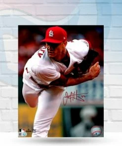 Fan Cave Sports Autographed Memorabilia Jack Flaherty St Louis Cardinals Autographed Pitching Photo - MLB COA