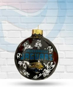 Michigan Jacksonville Jaguars Sports Collectors Series Glass Christmas Tree Ornament