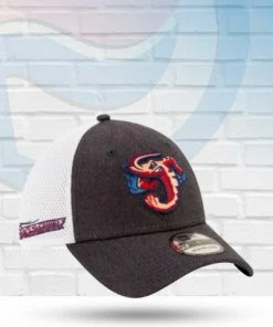 New Era Hats Jacksonville Jumbo Shrimp Heather Front Neo 39THIRTY Flex Hat
