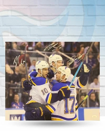 Fan Cave Sports Jaden Schwartz, Brayden Schenn & Colton Parayko St Louis Blues Autographed 16x20 - JSA 1 Fan Cave Sports Jaden Schwartz, Brayden Schenn & Colton Parayko St Louis Blues Autographed 16x20 - JSA