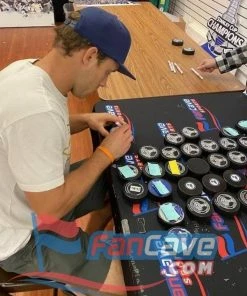 Fan Cave Sports Jaden Schwartz Seattle Kraken Autographed Logo Puck - JSA Autographed Memorabilia