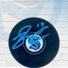 Fan Cave Sports Jaden Schwartz Seattle Kraken Autographed Logo Puck - JSA Autographed Memorabilia