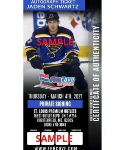 Fan Cave Sports Jaden Schwartz St Louis Blues Autographed 16x20 Photo - COA