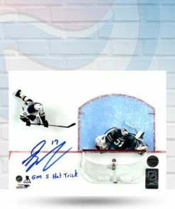 Fan Cave Sports Jaden Schwartz St Louis Blues Autographed 16x20 W/ "GM 5 Hat Trick" Inscription - COA