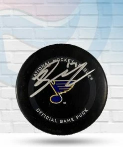 Fan Cave Sports Jaden Schwartz St Louis Blues Autographed 2021 Official Game Puck - COA