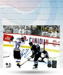 Fan Cave Sports Jaden Schwartz St Louis Blues Autographed Celebration Photo - COA