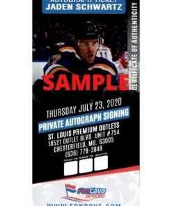 Fan Cave Sports Jaden Schwartz St Louis Blues Autographed Fanatics Away Jersey W/