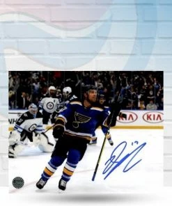 Fan Cave Sports Jaden Schwartz St Louis Blues Autographed Goal Vs Winnipeg 8x10 Photo - COA Autographed Memorabilia