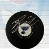 Fan Cave Sports Autographed Memorabilia Jaden Schwartz St Louis Blues Autographed Logo Puck Extra Fine- COA