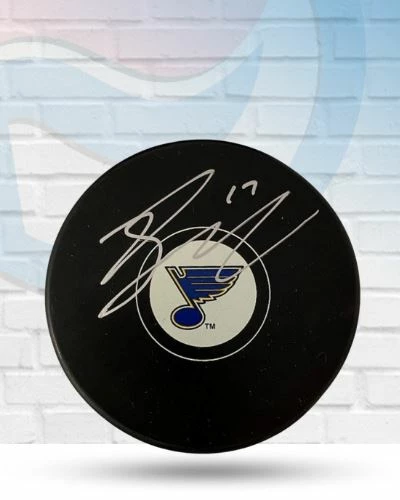 Fan Cave Sports Autographed Memorabilia Jaden Schwartz St Louis Blues Autographed Logo Puck Extra Fine- COA 1 Fan Cave Sports Autographed Memorabilia Jaden Schwartz St Louis Blues Autographed Logo Puck Extra Fine- COA