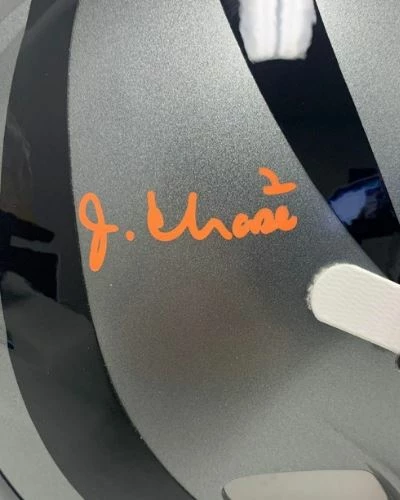 Fan Cave Sports Ja'Marr Chase Cincinnati Bengals Autographed Full Size Flash Speed Replica Helmet - Beckett Autographed Memorabilia 2 Fan Cave Sports Ja'Marr Chase Cincinnati Bengals Autographed Full Size Flash Speed Replica Helmet - Beckett Autographed Memorabilia