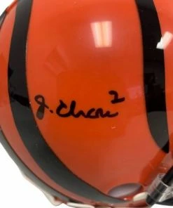 The Jersey Source Ja'Marr Chase Cincinnati Bengals Autographed Mini Helmet - Beckett Autographed Memorabilia