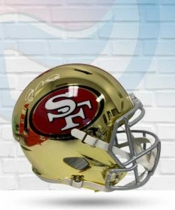 Fan Cave Sports Autographed Memorabilia Joe Montana San Francisco 49ers Autographed Full Size Chrome Speed Replica Helmet - Beckett