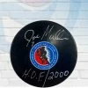 Fan Cave Sports Joe Mullen St Louis Blues Autographed Hockey Hall Of Fame Logo Puck W/ "HOF 2000" Inscription - COA