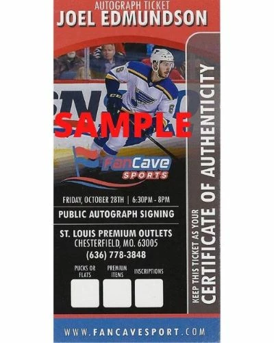 Fan Cave Sports Autographed Memorabilia Joel Edmundson St Louis Blues Autographed 11x14 Photo W/ "1st Goal" Inscription - COA 3 Fan Cave Sports Autographed Memorabilia Joel Edmundson St Louis Blues Autographed 11x14 Photo W/ "1st Goal" Inscription - COA