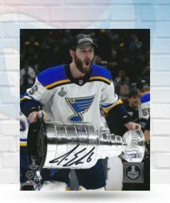 Fan Cave Sports Joel Edmundson St Louis Blues Autographed Stanley Cup Photo - COA Autographed Memorabilia