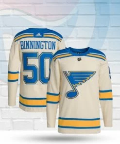 Jordan Binnington St Louis Blues Authentic Adidas 2022 Winter Classic Jersey Jerseys & Apparel