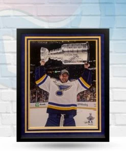 Fan Cave Sports Autographed Memorabilia Jordan Binnington St Louis Blues Autographed Framed 16x20 - COA