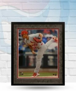 Fan Cave Sports Jordan Hicks St Louis Cardinals Autographed Framed 20x24 W/ Inscriptions- COA