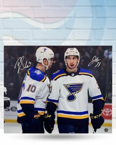 Fan Cave Sports Jordan Kyrou And Brayden Schenn St Louis Blues Autographed 16x20 Photo - COA Autographed Memorabilia 1 Fan Cave Sports Jordan Kyrou And Brayden Schenn St Louis Blues Autographed 16x20 Photo - COA Autographed Memorabilia