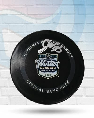 Fan Cave Sports Autographed Memorabilia Jordan Kyrou St Louis Blues Autographed 2022 Winter Classic Official Game Puck - JSA 1 Fan Cave Sports Autographed Memorabilia Jordan Kyrou St Louis Blues Autographed 2022 Winter Classic Official Game Puck - JSA