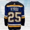 Fan Cave Sports Jordan Kyrou St Louis Blues Autographed Adidas Home Jersey - JSA Autographed Memorabilia